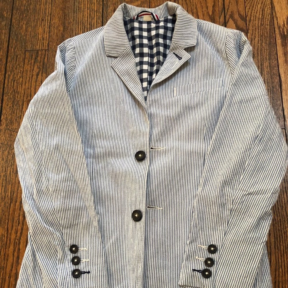 Boys Mini Boden seersucker blazer